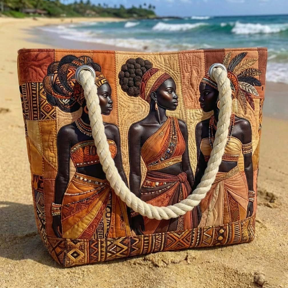 Handgefertigte Strandtasche | Melanin Queens Glow